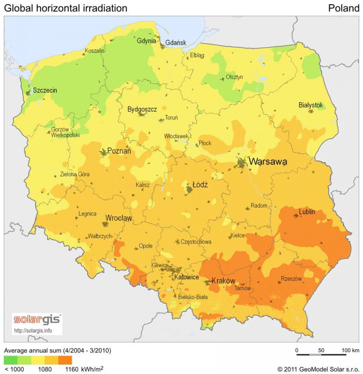 carte de la Pologne climat