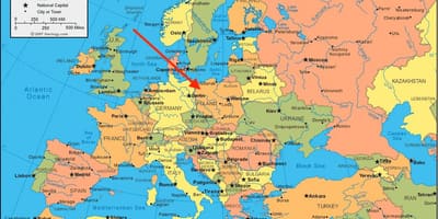 Carte de la Pologne en europe