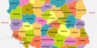 Carte de la Pologne, pays