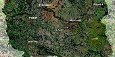 Carte de la Pologne par satellite