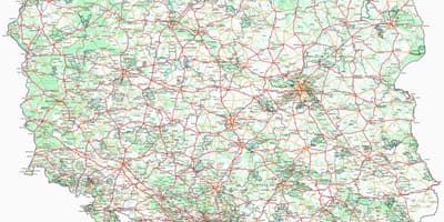 Carte de la Pologne municipalités