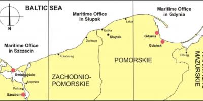 Carte de la Pologne ports