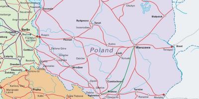 Carte de la Pologne train